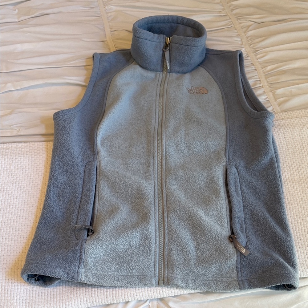 North Face woman’s Blue Fleece Vest